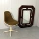 Large dark rattan mirror 1970’s