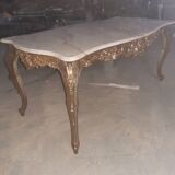 Table basse dessus marbre