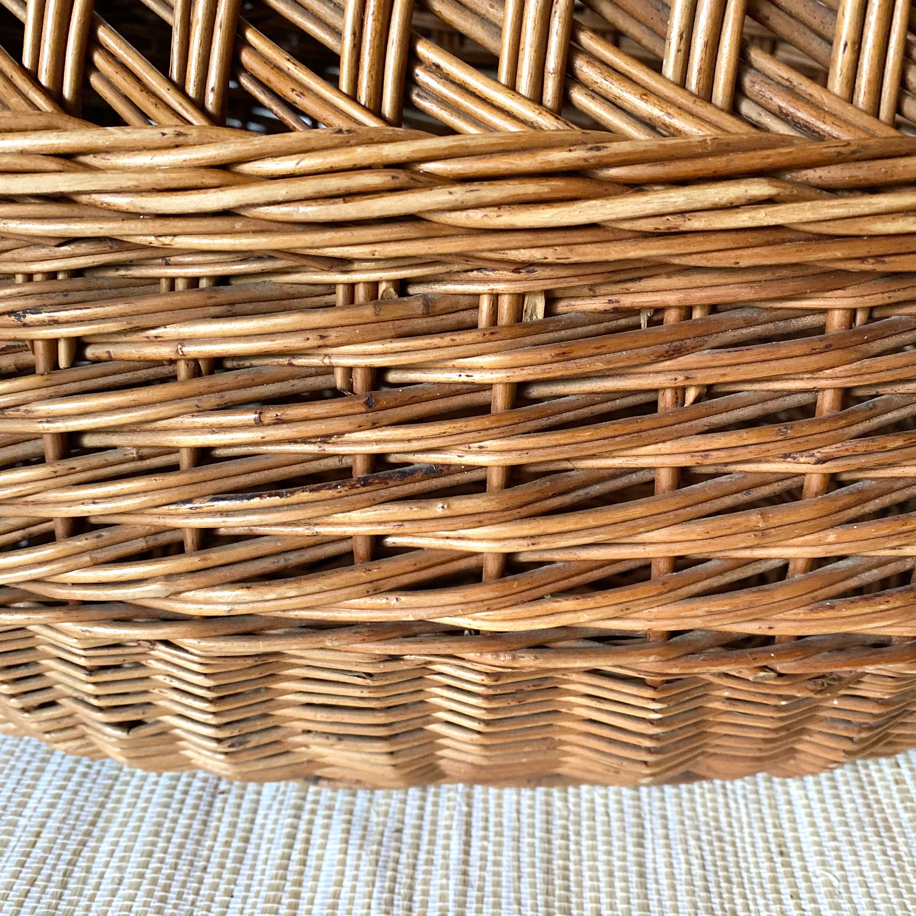 Vintage woven wicker basket
