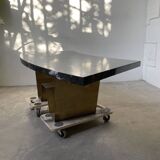 Addor 60s sculptural marble and brass coffee table
