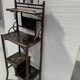 Etagère bambou a quatre plateaux a décor d'Asie XX siècle