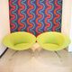 Set of 2 Green Kirk lounge chair by René Holten for Artifort, 1990