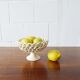 Christophe Pichon Uzes ceramic bowl, Pichon fruit bowl in a woven flower pattern