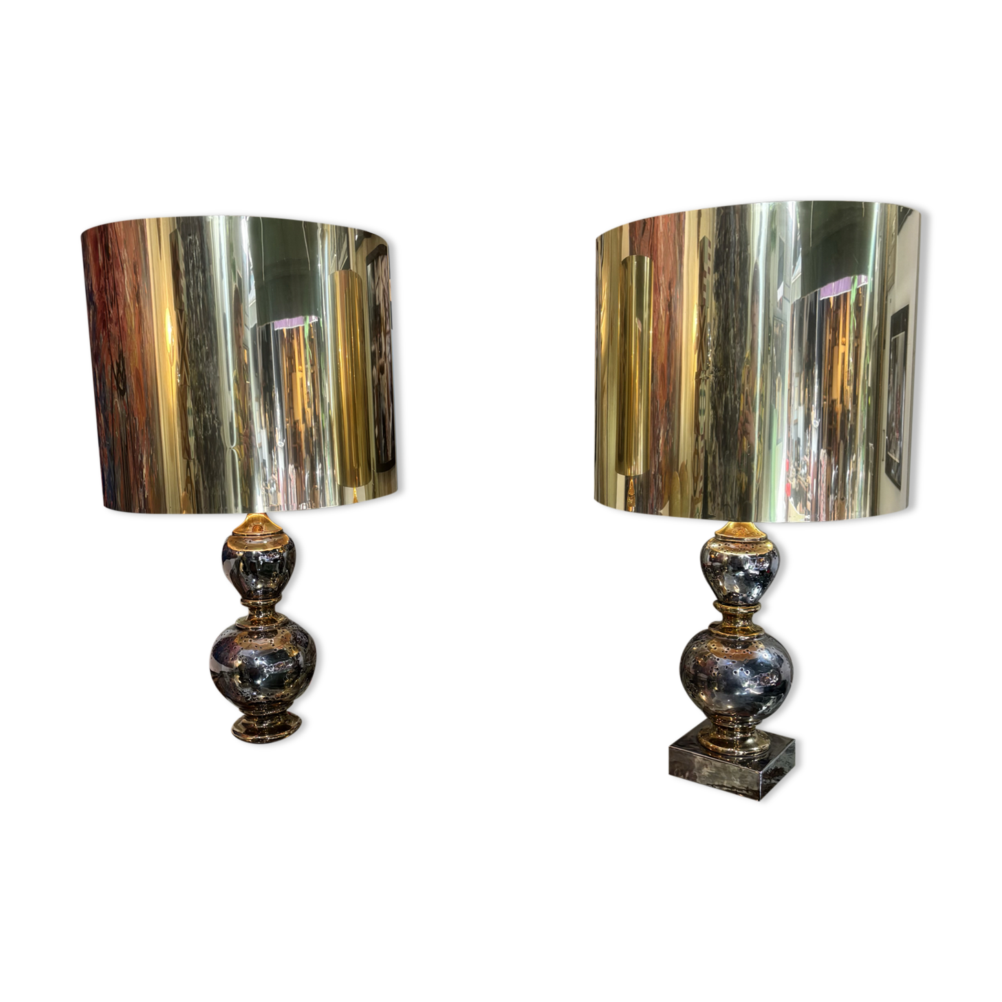 Paire de lampes italiennes 1970