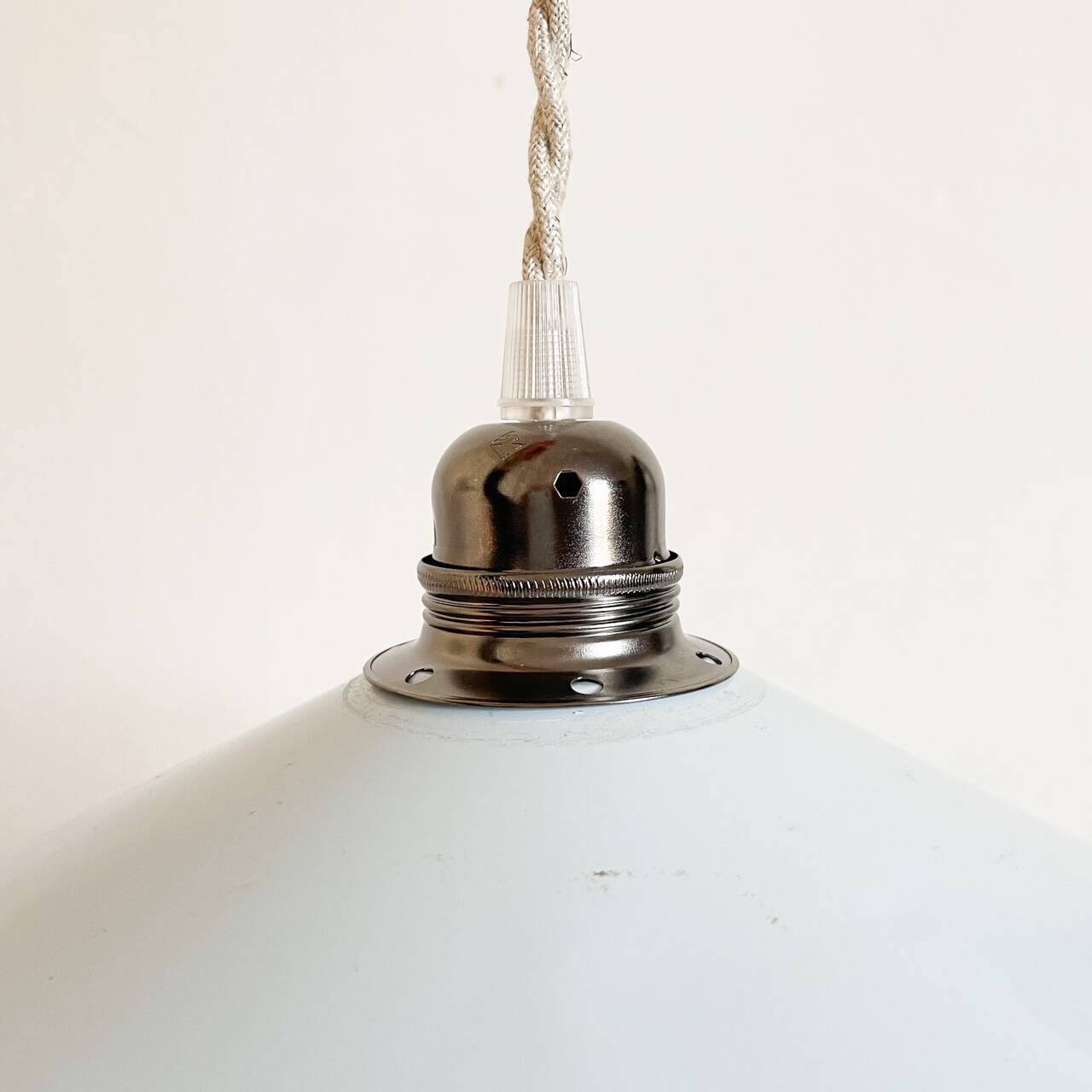 Sky blue metal pendant light