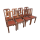 Set de 8 chaises art déco en chêne