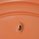 Orange vintage round wall plastic mirror 1980s, space age vanity mirror