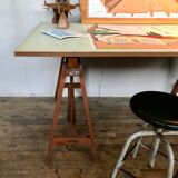 Former desk of architect work console table modernist vintage