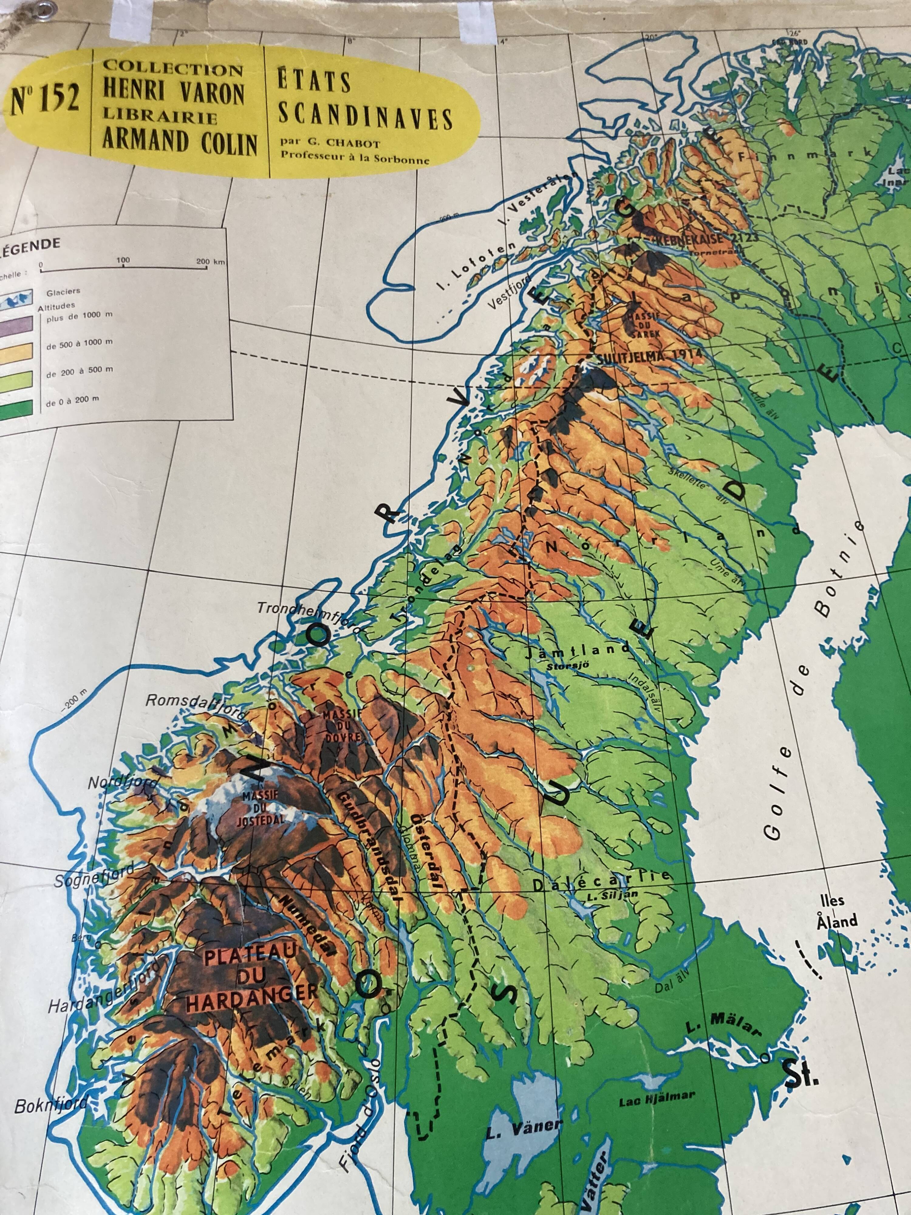 Old school map Scandinavian States