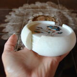 Set of 5 marble and inlaid stone coasters - Artisanal
