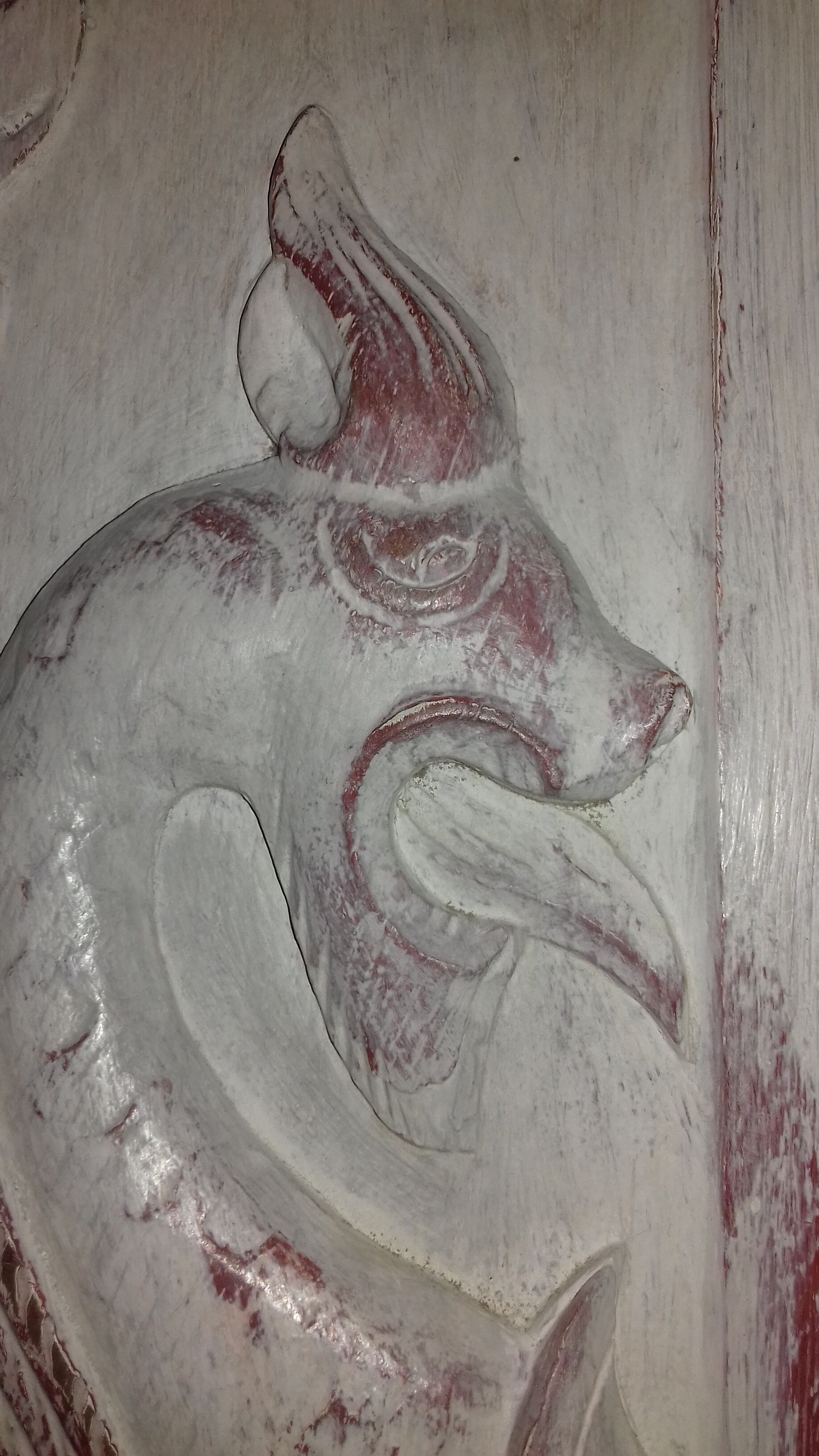 Triptych patinated 3 doors buffet Henry II