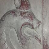 Triptych patinated 3 doors buffet Henry II