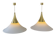 XL Pair of vintage pendants by Limburg, brass and opaline, Germany 1
