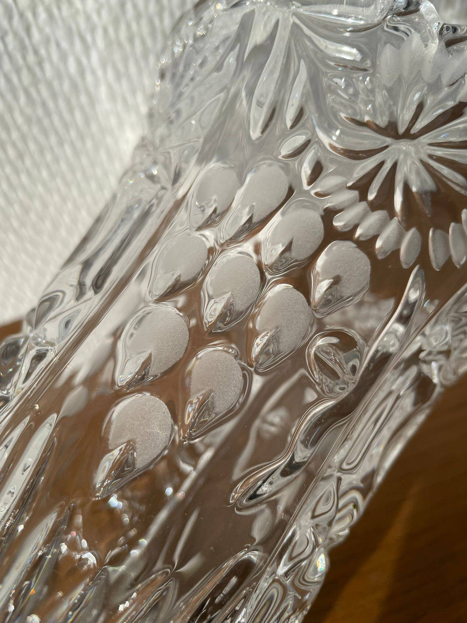 Cut crystal vase