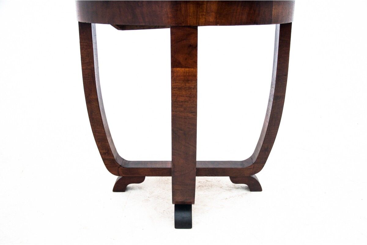 Art deco extendable table, poland, 1930s