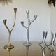 Modernist free-form candle holder in cast aluminum 1970