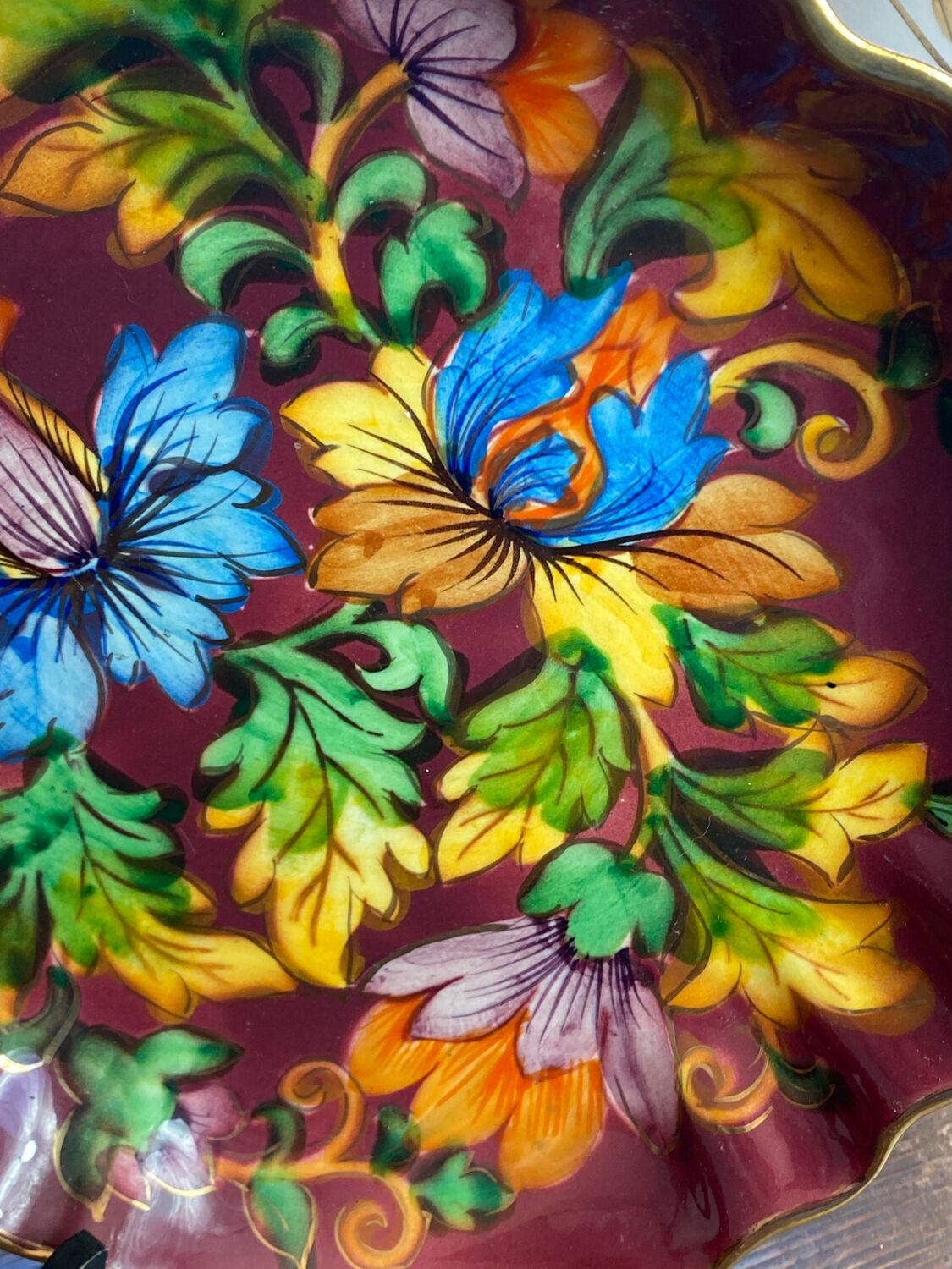 Ceramic plate, H. Bequet Quaregnon, 1950s