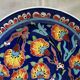 Kuthaya Decorative Plate Turkish Ceramic Handmade Diameter 23 cm