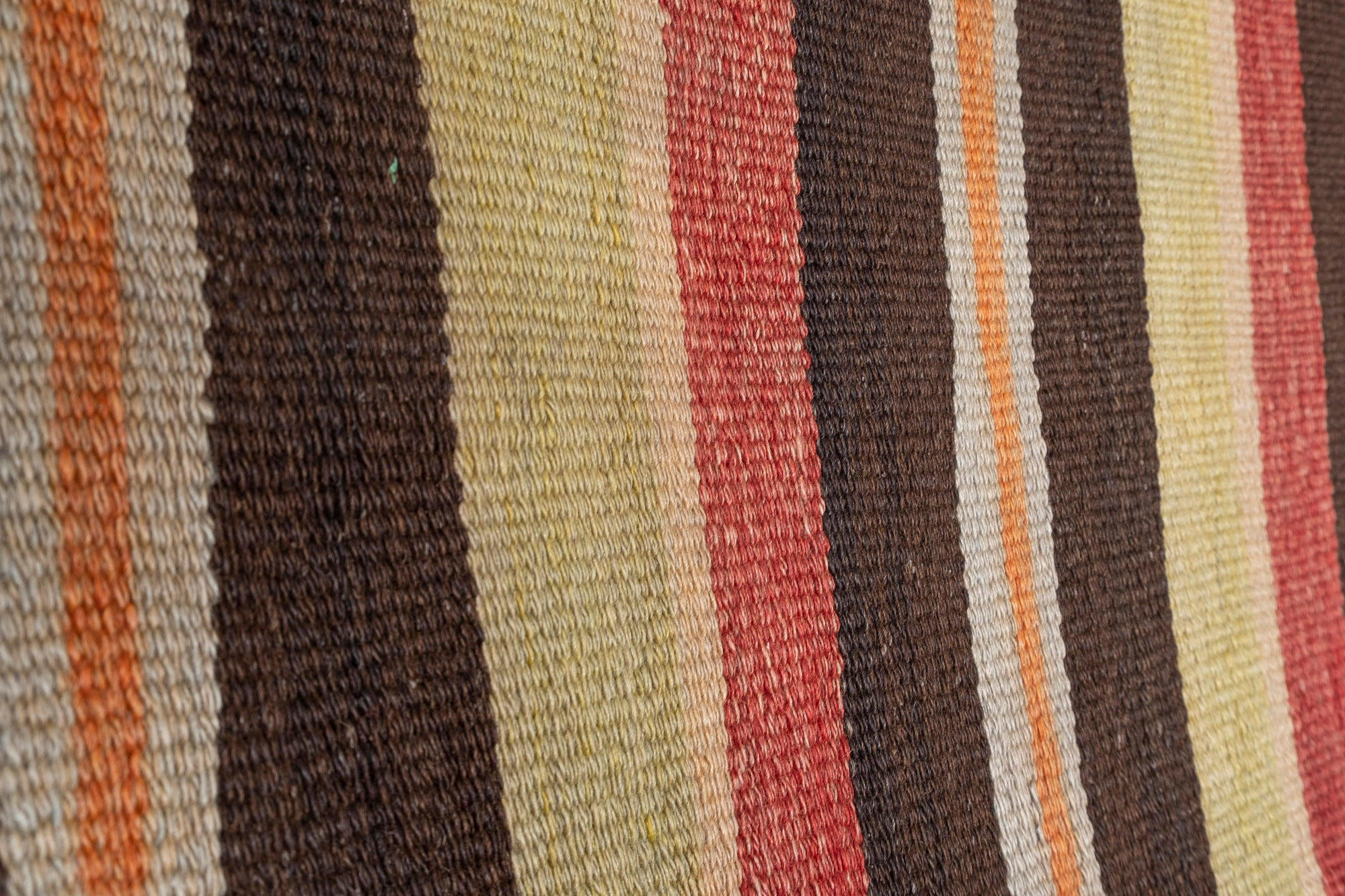 Colorful striped turkish kilim rug runner 77 x 245 cm