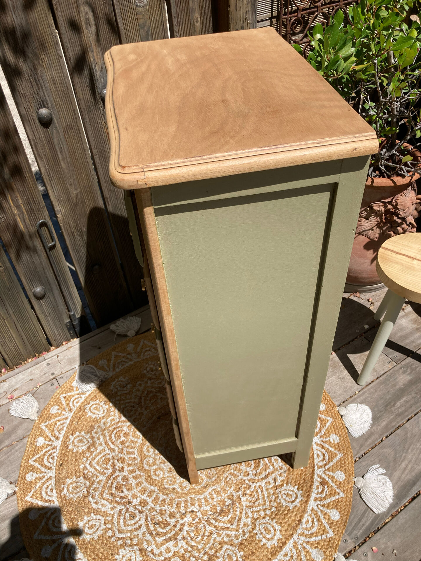 Pretty chiffonnier 💚 revamped Bohemian KHAKI chest of drawers