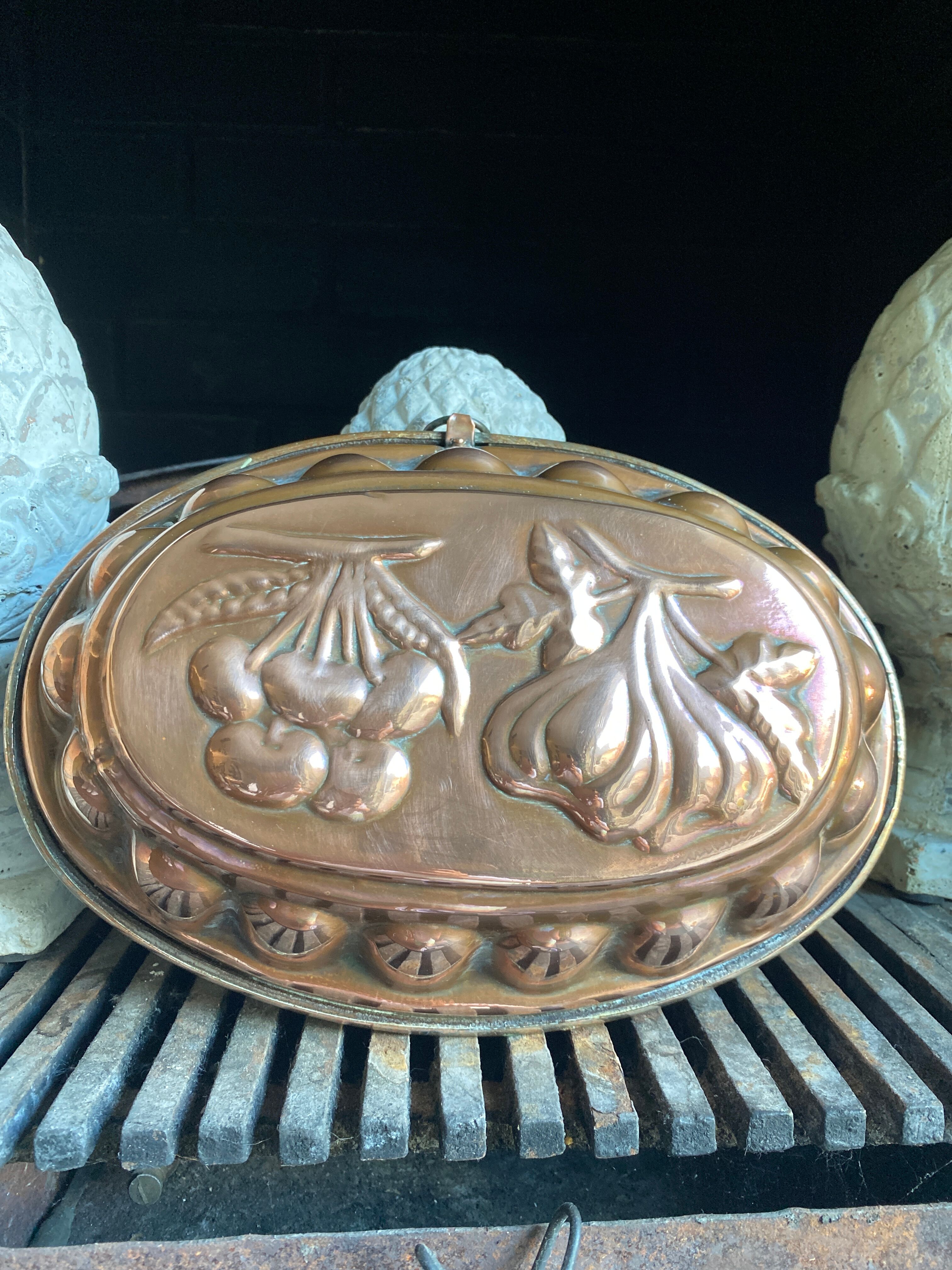 Old copper cake mold