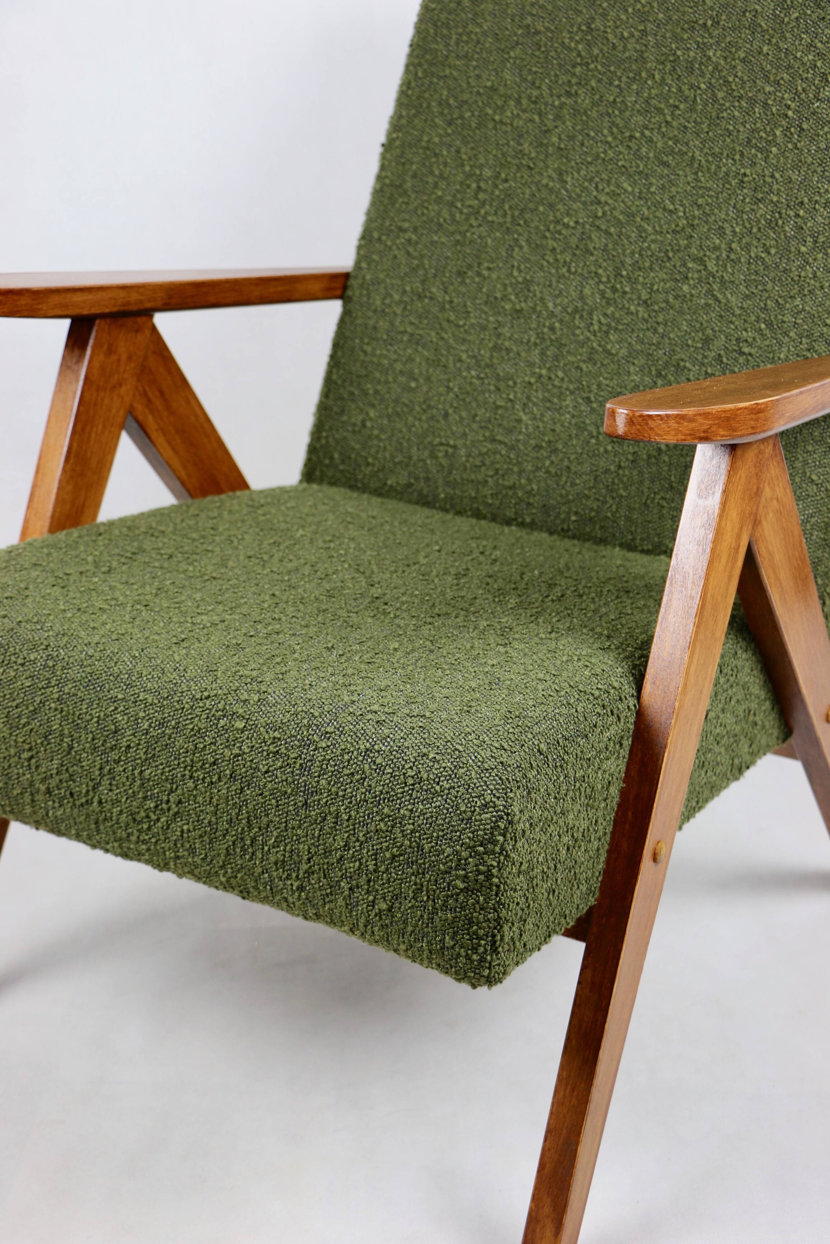 Vintage B-310 VAR Olive Curly Structural Armchair 1970s - 2 pieces available