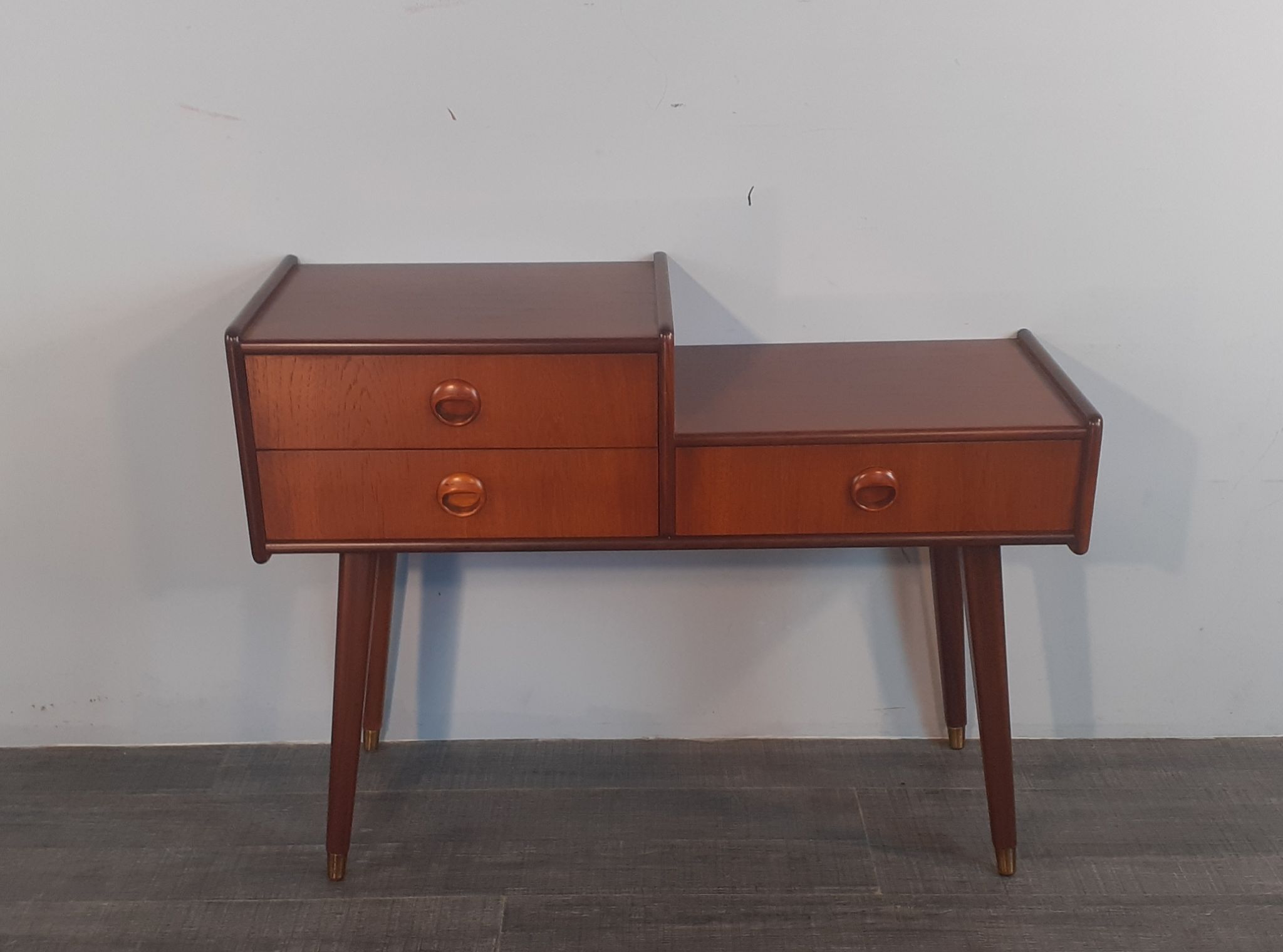 Teak Entrance Cabinet 3 Drawers By Talgø, Scandinavian Mid-Century 1960s