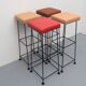 Ensemble de 4 tabourets de barre Wire années 1960