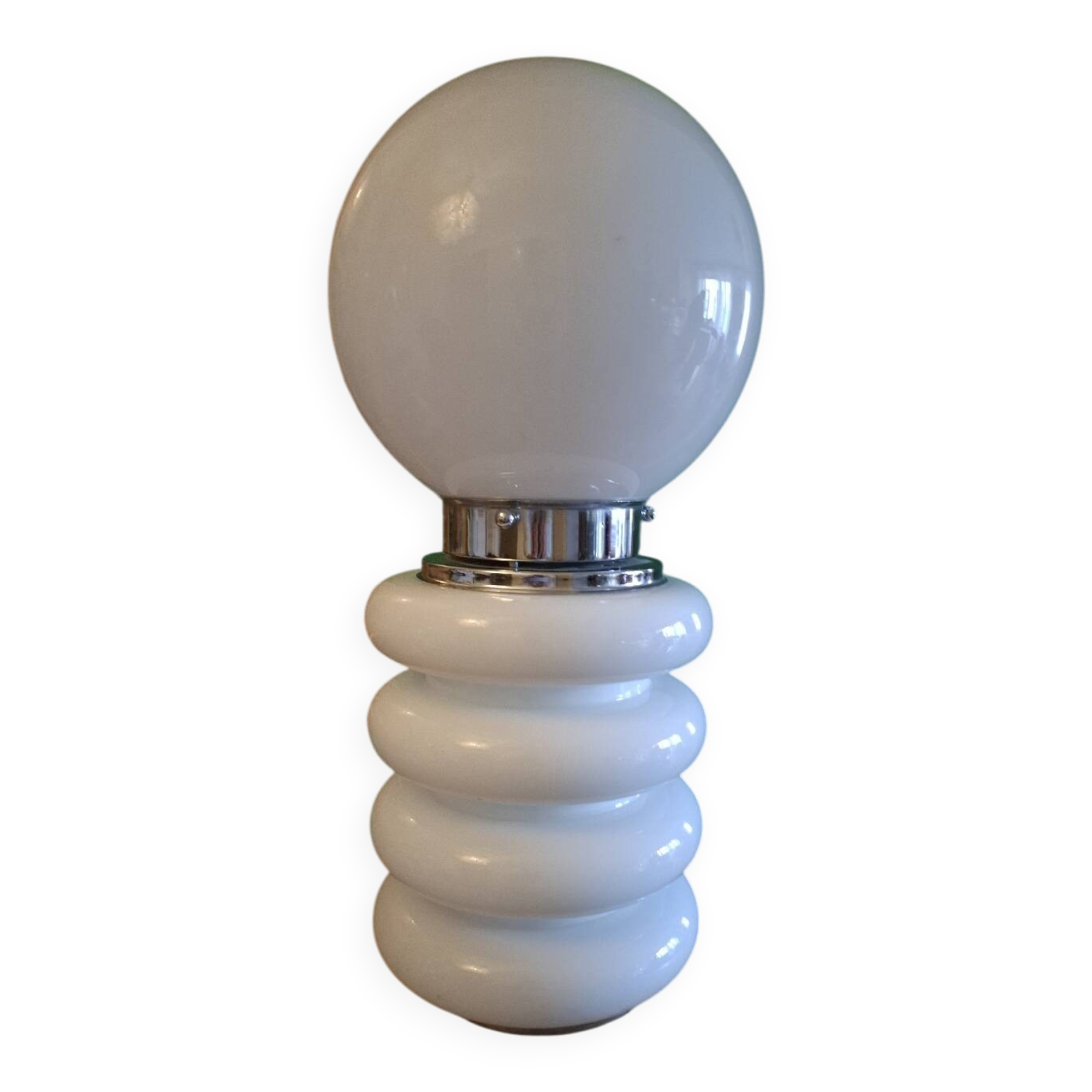 Opaline lamp in Murano glass, Mazzega, Carlos Nason