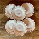 6 off-white and golden Amandinoise plates