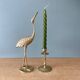 Antique brass candlestick holder