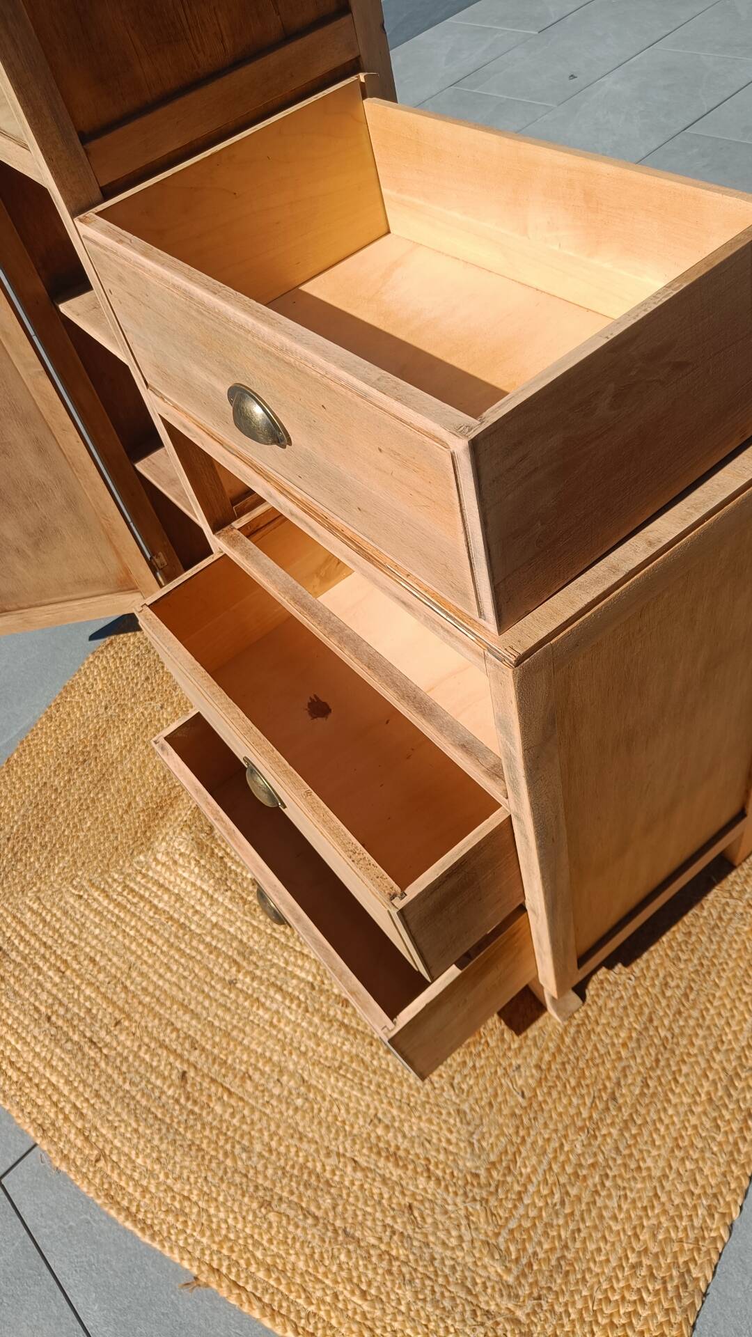 Handcrafted asymmetrical wooden furniture