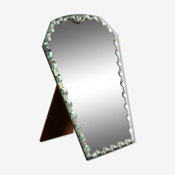 Miroir de table biseauté mercure 23x30cm