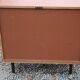 Pair of vintage mahogany sideboards with square metal legs from the 60s
