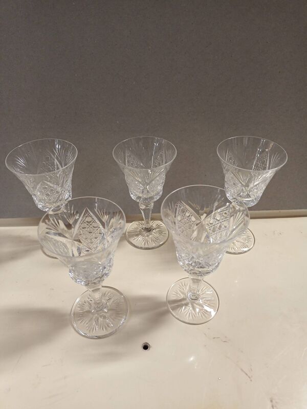 5 verres Saint Louis