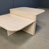 Pair of vintage travertine coffee tables or side tables, 1970s