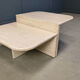 Pair of vintage travertine coffee tables or side tables, 1970s