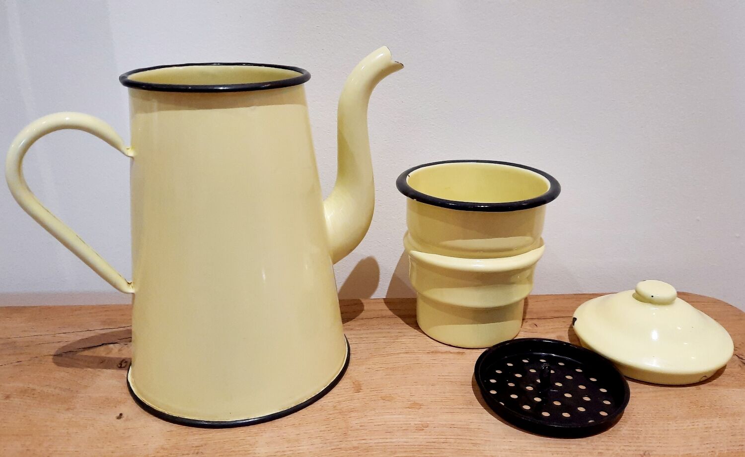 Théière cafetière métal émaillée