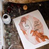 Connected fine art giclée print, illustration