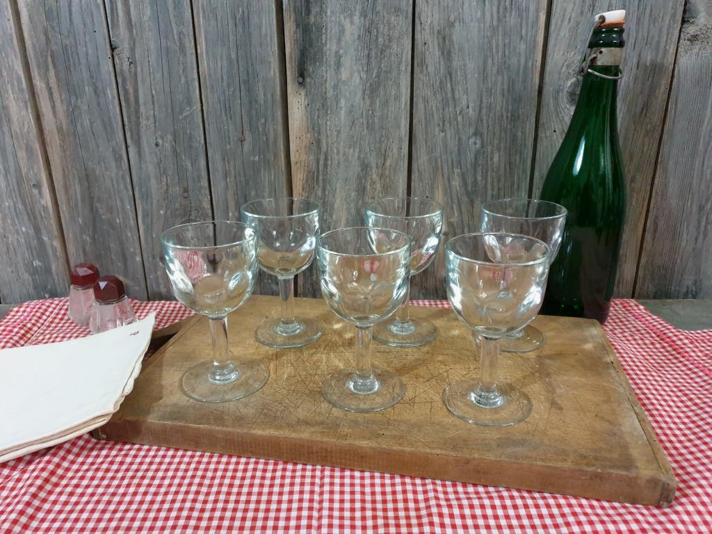 Antique bistro glasses