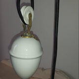 Black and white enamelled metal suspension