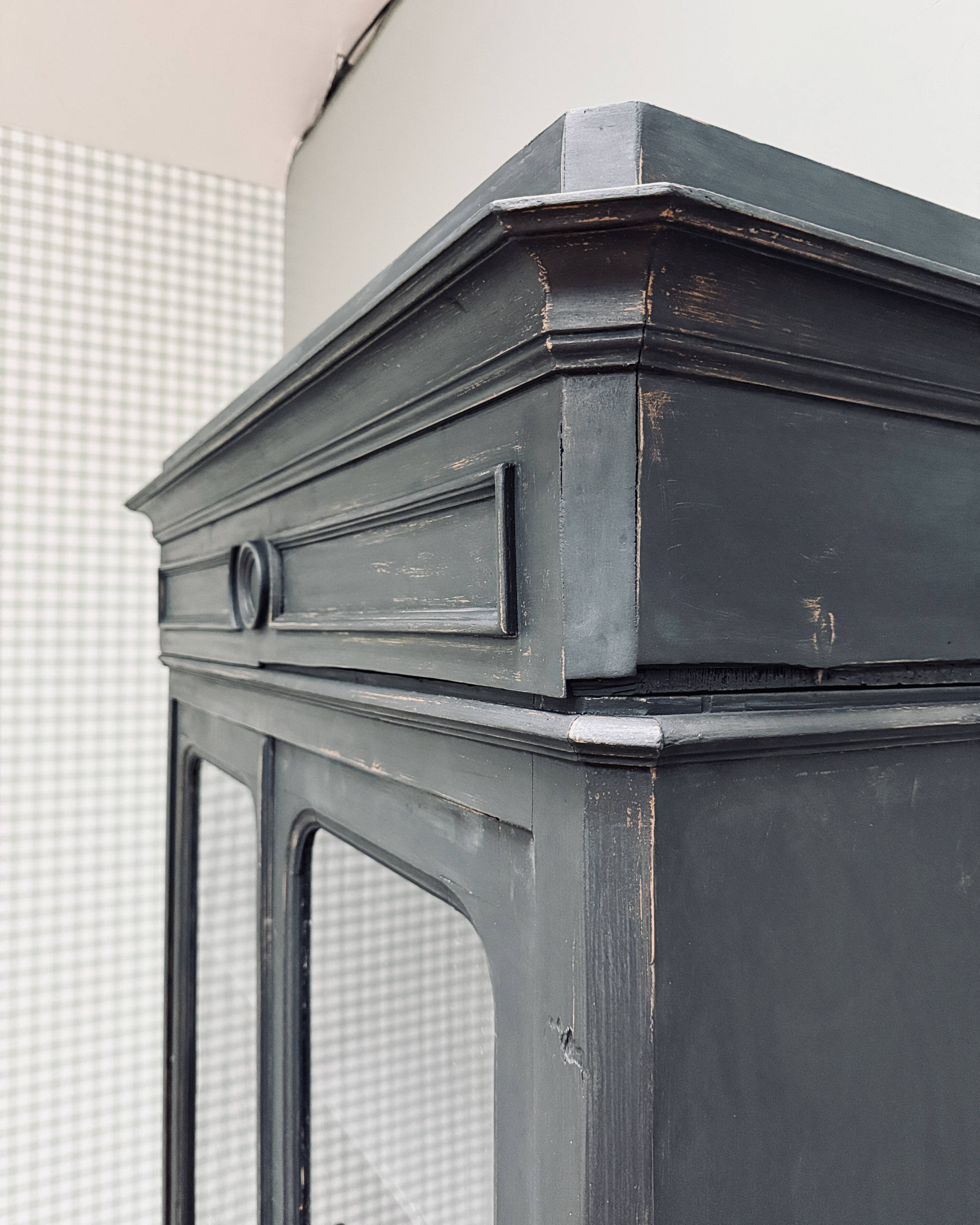 Louis-Philippe style black patina sideboard (restored)