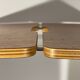 Paire de tabourets / tables d'appoint, palissandre aluminium, bois mutlipex