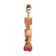 Jouet ancien jeu de dominos en bois avec personnage de clown