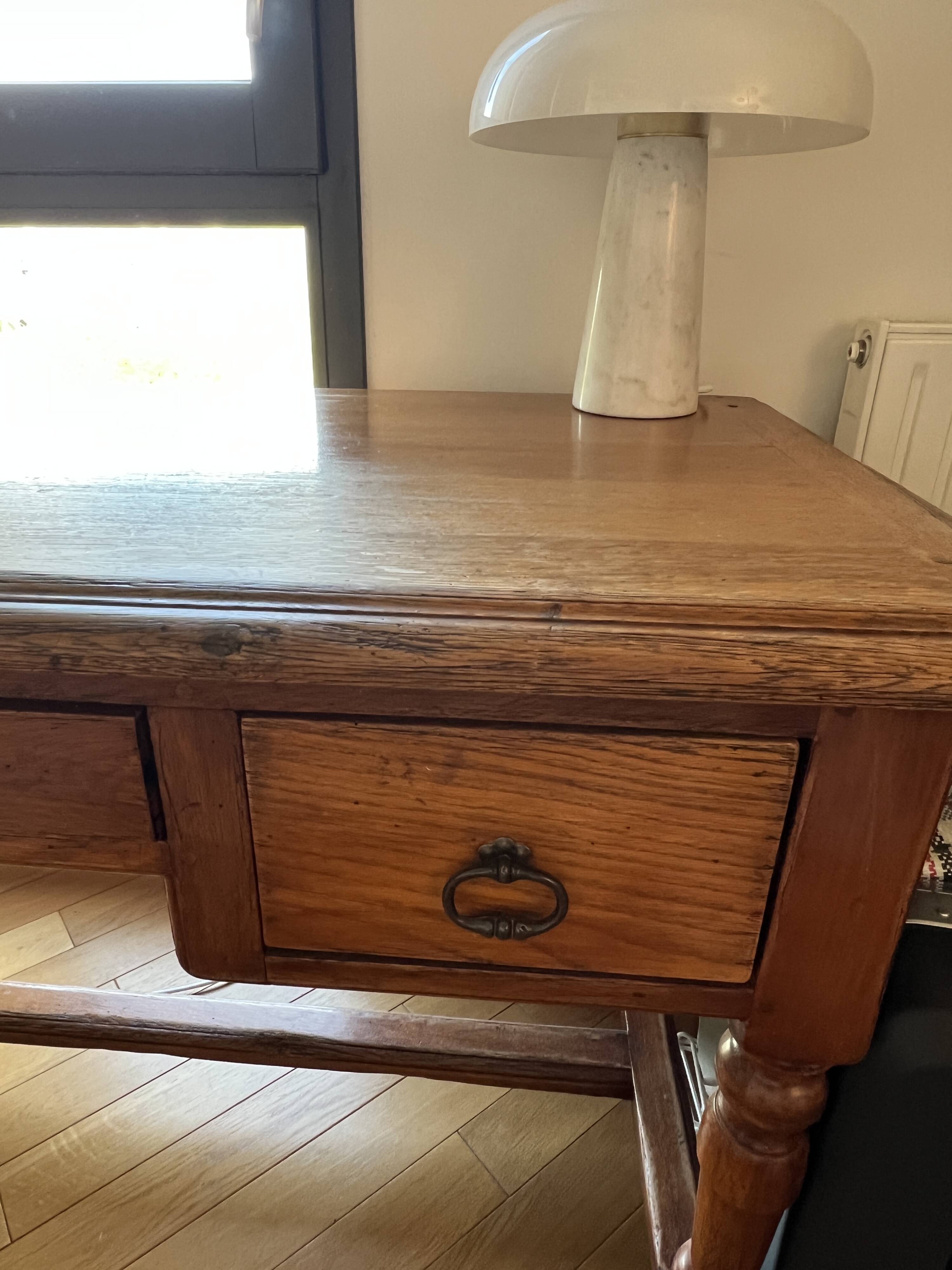 Solid wood desk