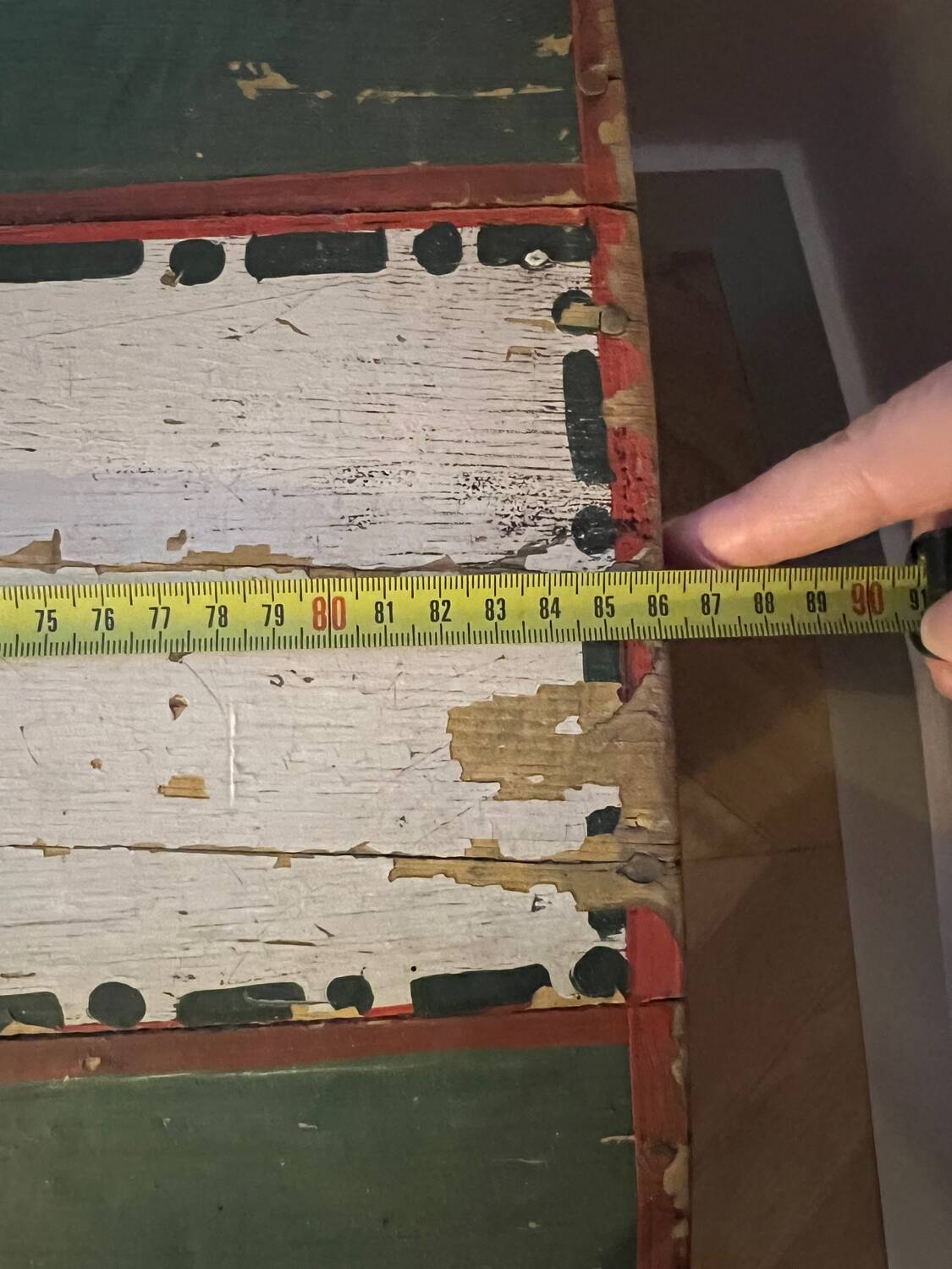Coffre de mariage peint, 19ème siècle