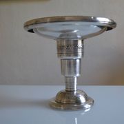 coupe centre de table art déco métal argenté 1930