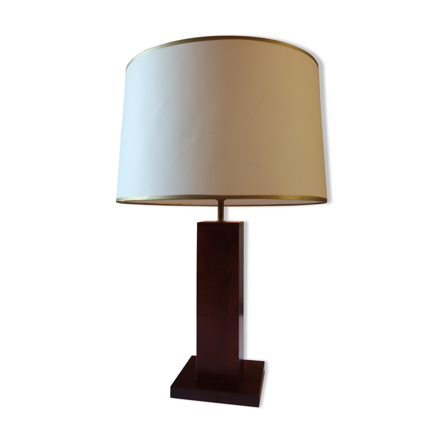 Mahogany midcentury table lamp