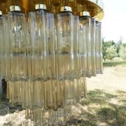 Design chandelier by Glashütte Limburg from 1960
