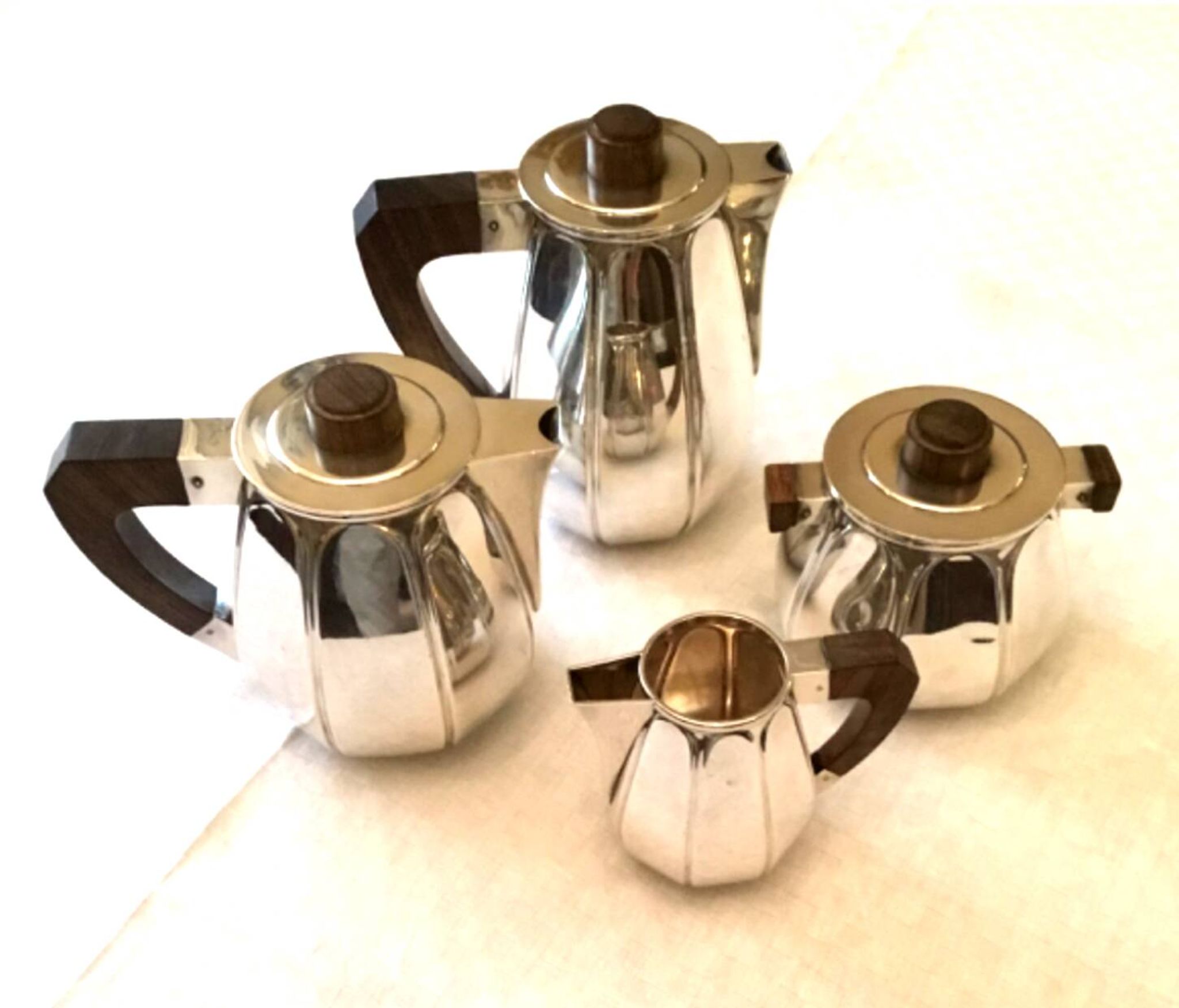 Maison Christofle service 4 pièces en métal argenté années 40